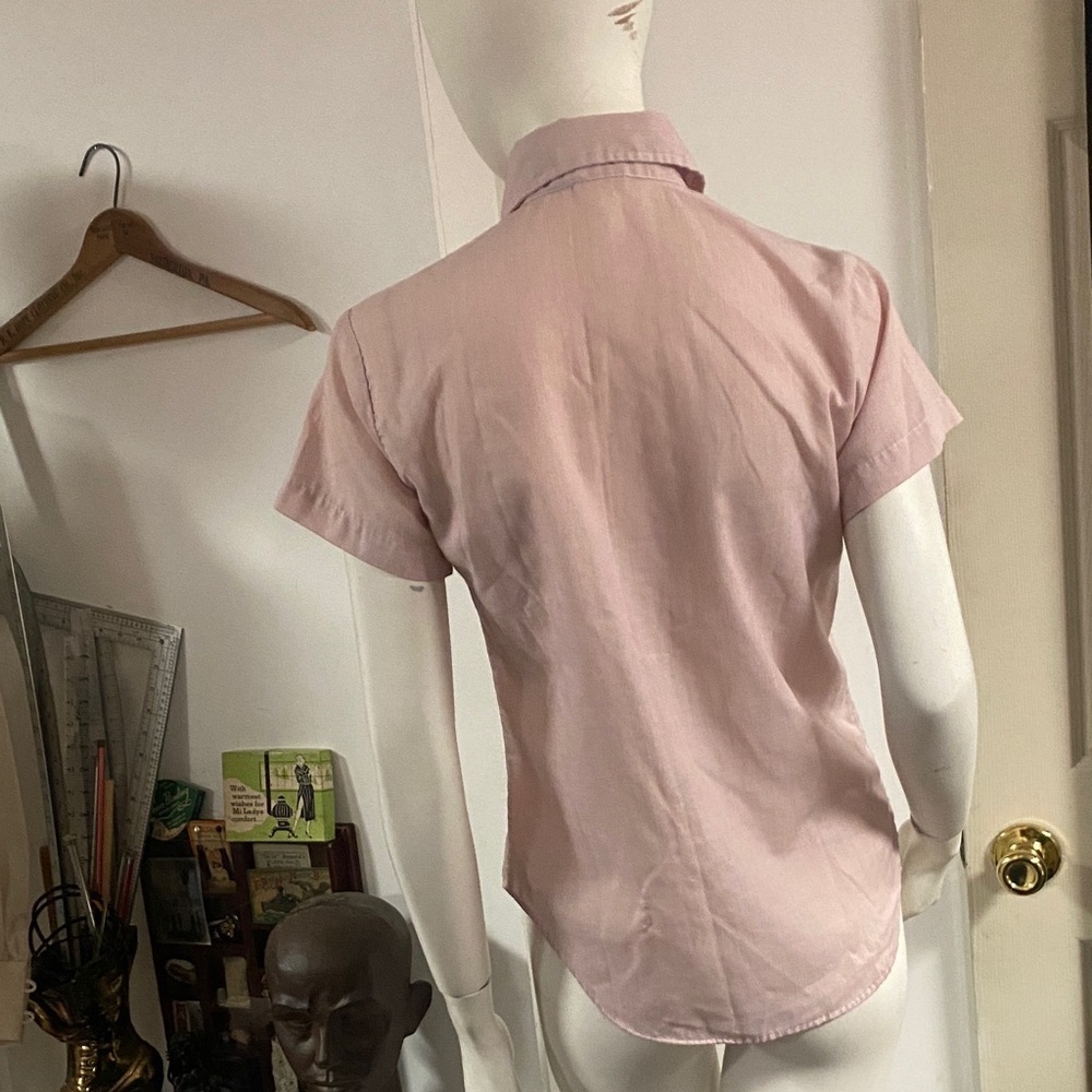 Designer Collection Pink Ruffled Vintage Top - Picture 6 of 7